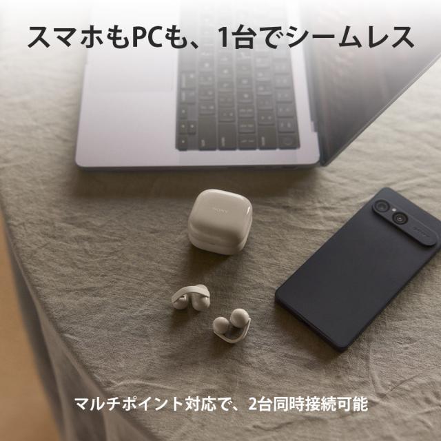 ソニー WF-LC900-VZ イヤーカフ型完全ワイヤレスBluetoothイヤホン（ラベンダー）SONY　LinkBuds Clip[WFLC900VZ] 返品種別A_11