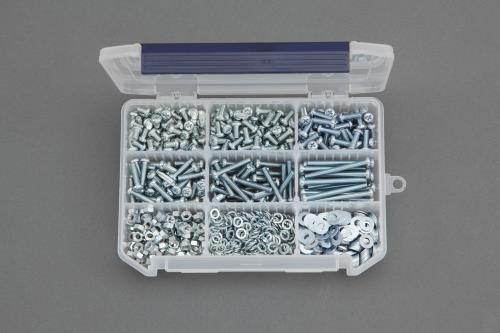 エスコ EA949AF-27 M5 鍋頭小ねじ・ナット・ワッシャーセット(ユニクロメッキ)ESCO[EA949AF27] 返品種別B