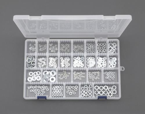 エスコ EA949LS-2 M2-M8 ナット・ワッシャーセット(ユニクロメッキ)ESCO[EA949LS2] 返品種別B