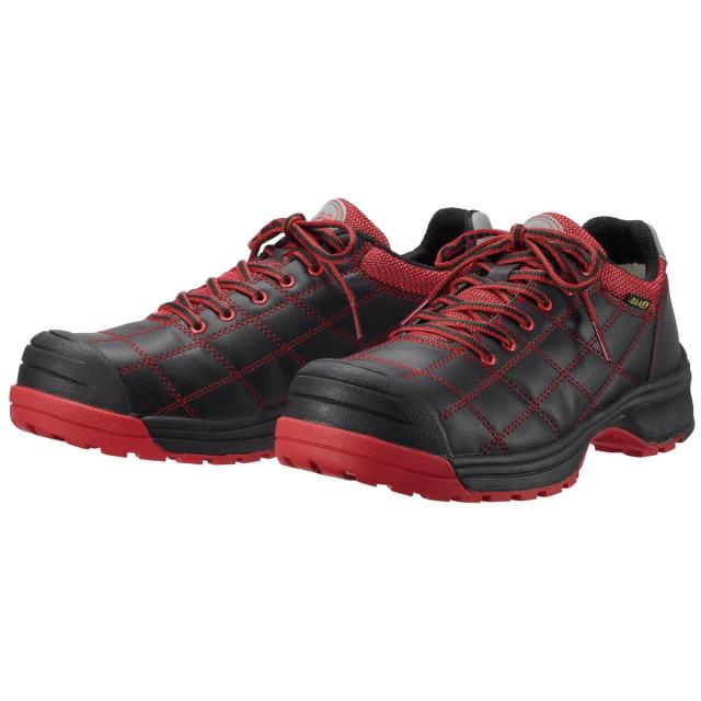 ドンケル ダイナスティプロフェッショナル 安全スニーカー ブラック×レッド 27.5cm JSAA規格 A種認定 DYPR-23-BK/RED-27.5返品種別B