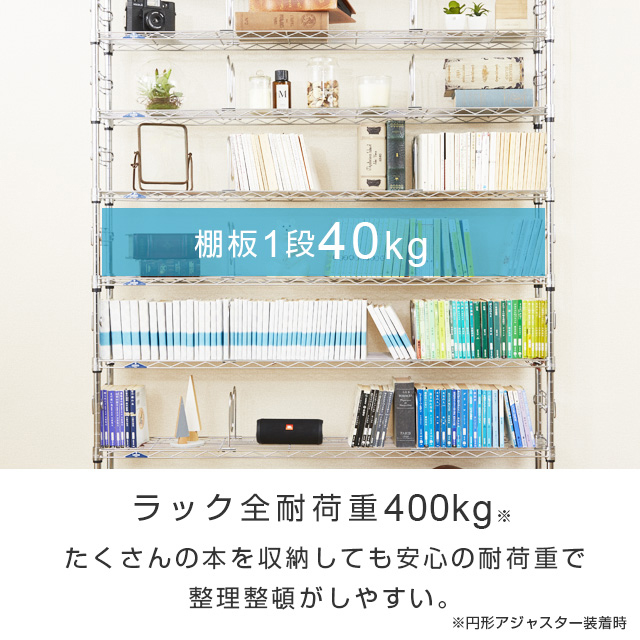 ルミナス 突っ張りテンションラック 本棚 大容量 ブックシェルフ(10段・幅93×奥行23×高220〜280cm) MD90-10T返品種別A