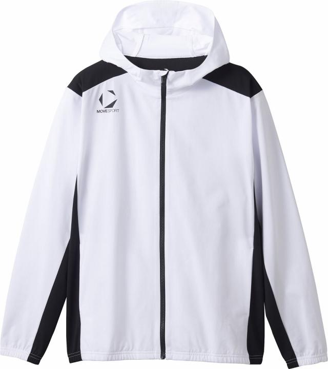 ムーブスポーツ メンズ トレーニングジャケット（ホワイト×ブラック・サイズ：3XO）  DS-ST5SJGT1M-WHBK3XO返品種別A