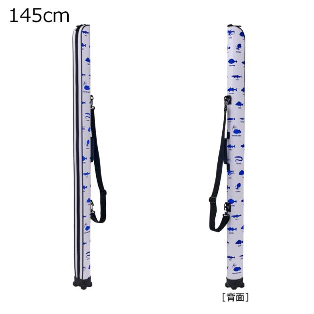がまかつ スリムロッドケース 145cm(ホワイト/魚柄) Gamakatsu 竿ケース スリムロッドケース145cm(ホワイト/サカナガラ)返品種別A