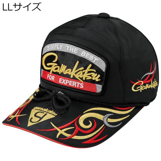 がまかつ フィッシングキャップワッペンLLサイズ(ブラック×レッド) フィッシングキャップ ワッペン LLサイズ(ブラック×レッド)Gamakatsu 帽子[GM9112LLBKRD] 返品種別A