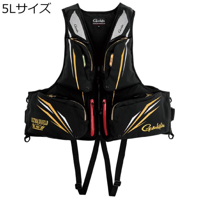 がまかつ アルテマシールドプロフローティングベスト5Lサイズ(ブラック) アルテマシールドプロ フローティングベスト 5Lサイズ(ブラック)Gamakatsu ライフジャケット[GM60055LBK] 返品種別A
