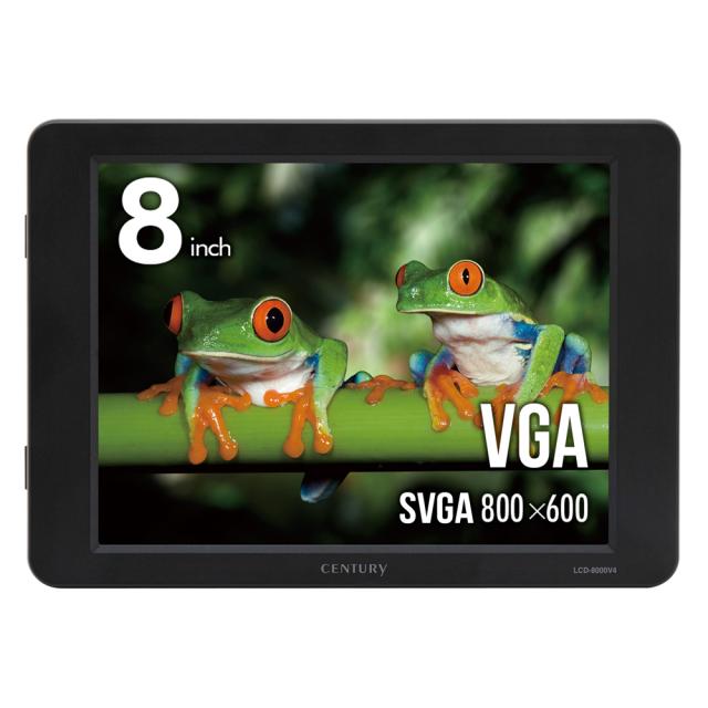 センチュリー｜CENTURY モバイル液晶ディスプレイ(8型/TN/SVGA 800×600/60Hz/10ms/D-sub)(ブラック) LCD-8000V4返品種別A