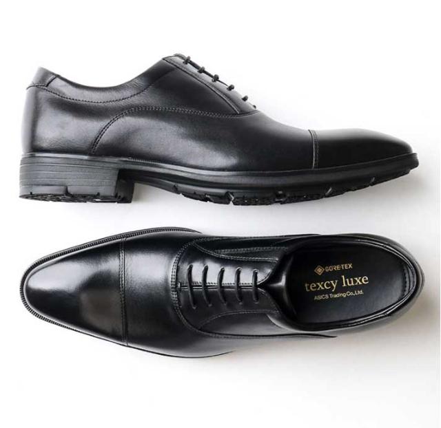 テクシーリュクス ビジネスシューズ（ブラック・25.0cm） texcy luxe（アシックス商事）ストレートチップ TU-8002 008 25.0返品種別A