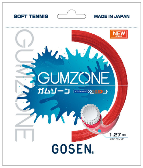 ゴーセン GOS-SSGZ11IR ソフトテニス ガット ガムゾーン（イグナイトレッド）GOSEN[GOSSSGZ11IR] 返品種別A