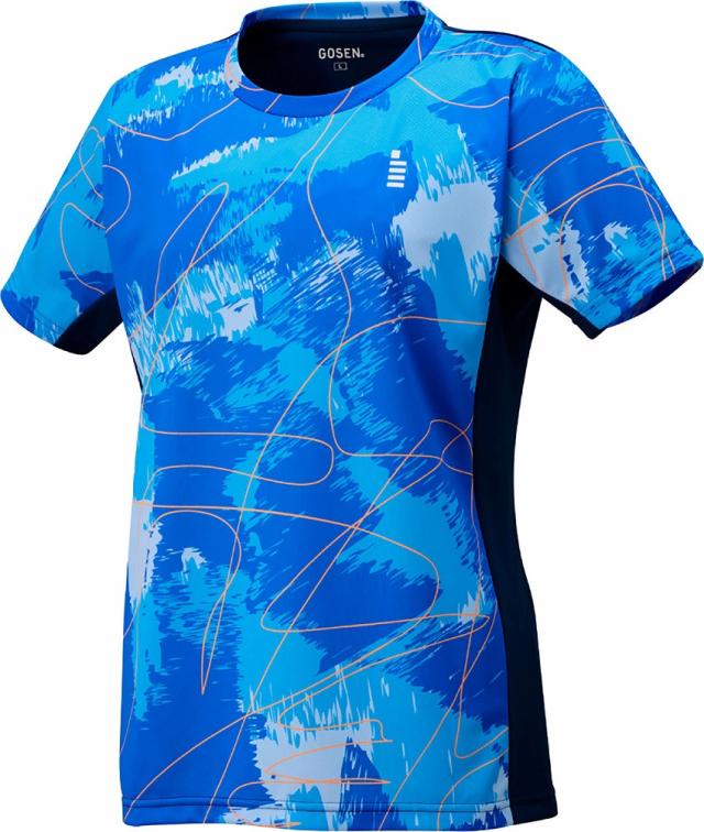 ゴーセン GOS-T2555-20-L レディース ゲームシャツ（ブルー・サイズ：L）GOSEN[GOST255520L] 返品種別A