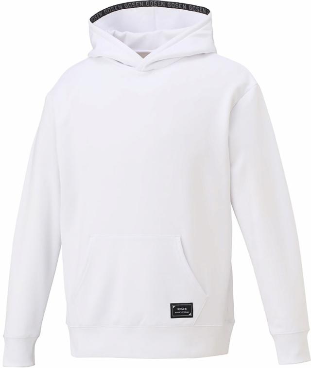 ゴーセン GOS-W2542-30-S ユニセックス 裏起毛ストレッチパーカー（ホワイト・サイズ：S）GOSEN[GOSW254230S] 返品種別A