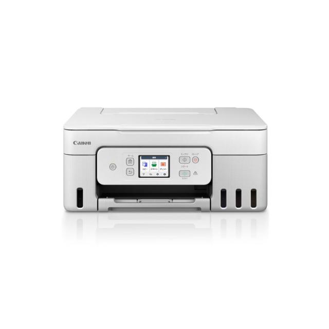 キヤノン A4プリント対応 インクジェットプリンター複合機　ギガタンク搭載モデル（ホワイト） G3390WH返品種別A