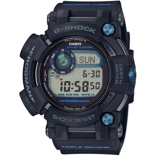 カシオ 【国内正規品】G-SHOCK（ジーショック）　MASTER OF G　FROGMAN ソーラー電波　メンズタイプ GWF-D1000B-1JF返品種別A
