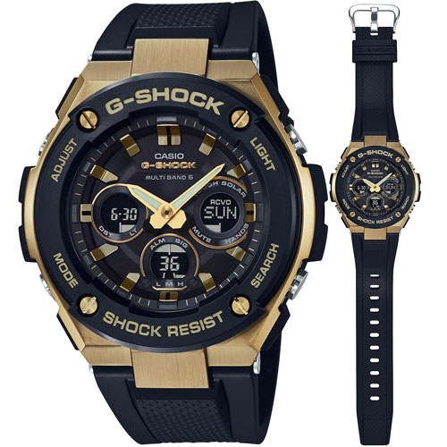 カシオ 【国内正規品】G-SHOCK（ジーショック）　G-STEELソーラー電波　メンズタイプ GST-W300G-1A9JF[GSTW300G1A9JF] 返品種別A