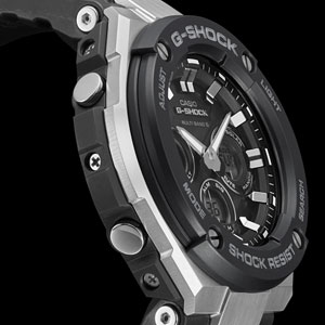 カシオ 【国内正規品】G-SHOCK（ジーショック）　G-STEELソーラー電波　メンズタイプ GST-W300-1AJF[GSTW3001AJF] 返品種別A_4