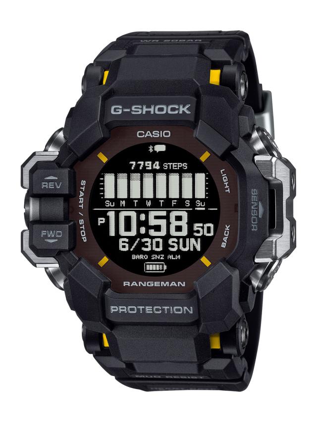 カシオ 【国内正規品】G-SHOCK（ジーショック）　MASTER OF G RANGEMAN ソーラーGPS電波　メンズタイプ GPR-H1000-1JR返品種別A