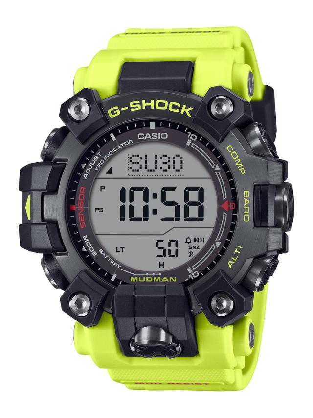 カシオ 【国内正規品】G-SHOCK（ジーショック）　MASTER OF G　MUDMAN ソーラー電波　メンズタイプ GW-9500MRY-1A9JF返品種別A