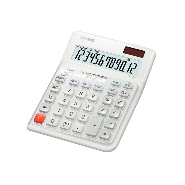 カシオ DE-12D-L-WE-N 人間工学電卓 左手用 12桁 (ホワイト)[DE12DLWEN] 返品種別A_1