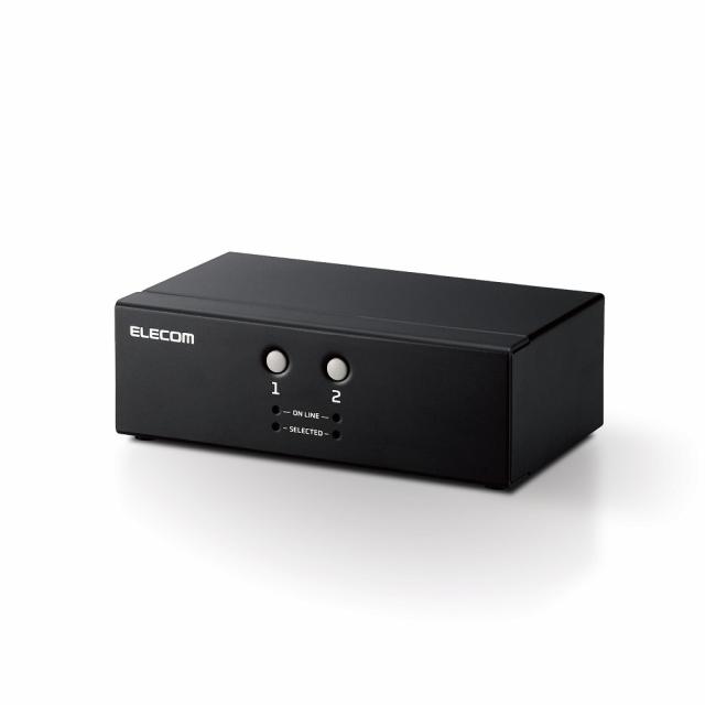 エレコム KVM-NVXSN2 KVMスイッチ パソコン2台 切替器 バスパワー駆動 ディスプレイエミュレーション機能[KVMNVXSN2] 返品種別A 7,957円