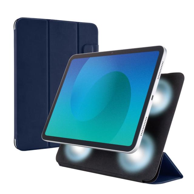 エレコム TB-A25RWVPF2NV iPad ケース 11インチ ( A16 ) / 10.9インチ 第10世代 用フラップケース 超薄型 マグネット着脱 スリープ対応（ネイビー）[TBA25RWVPF2NV] 返品種別A
