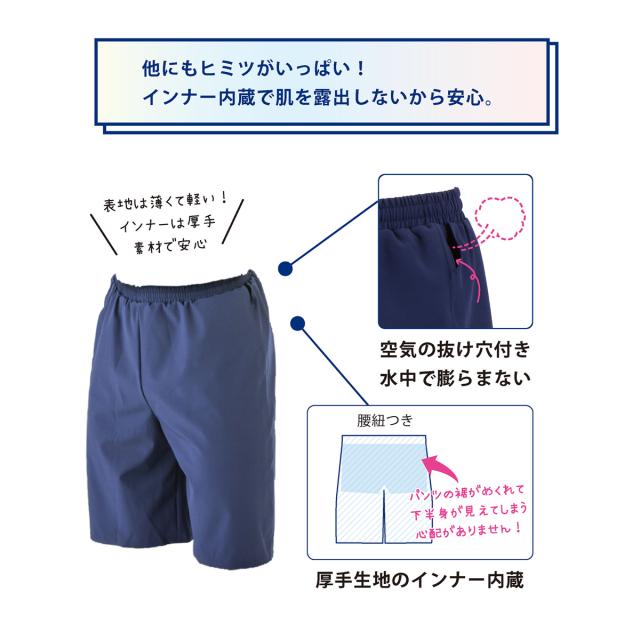 フットマーク 132200-08-M 男女共用セパレーツ水着（紺・サイズ