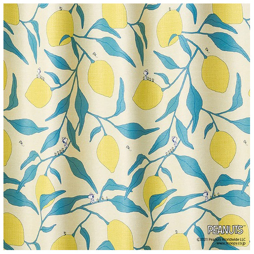 スミノエ(SUMINOE) Camp lemon/キャンプレモン 遮光2級カーテン 1枚入り （幅100×高さ135cm・イエロー） P1040-100-135返品種別A