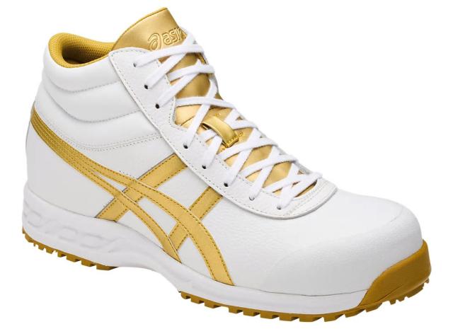 アシックス FFR71S.0194-28.0 ウィンジョブ 71S ホワイト×ゴールド 28.0cm安全靴[FFR71S0194280] 返品種別B