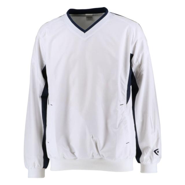 コンバース CB162508S-1129-S Vネックウォームアップジャケット（ホワイト/ネイビー・サイズ：S）CONVERSE[CB162508S1129S] 返品種別A