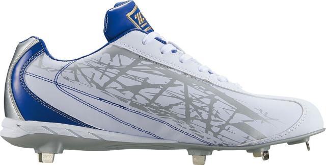 ゼット 埋込みスパイク グランドジャックCR（ホワイト×マリンブルー・サイズ：23.0cm） ZETT Z-BSR2295-1127-23返品種別A