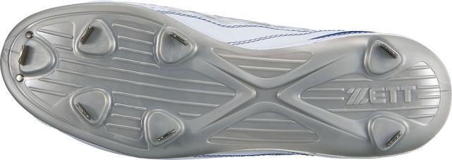 ゼット 埋込みスパイク グランドジャックCR（ホワイト×マリンブルー・サイズ：24.5cm） ZETT Z-BSR2295-1127-24.5返品種別A