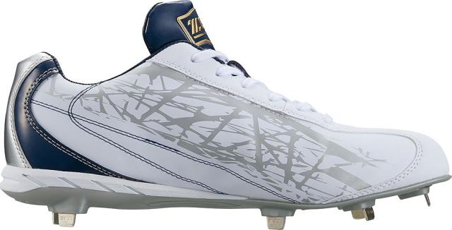 ゼット 埋込みスパイク グランドジャックCR（ホワイト×ネイビー・サイズ：24.5cm） ZETT Z-BSR2295-1129-24.5返品種別A