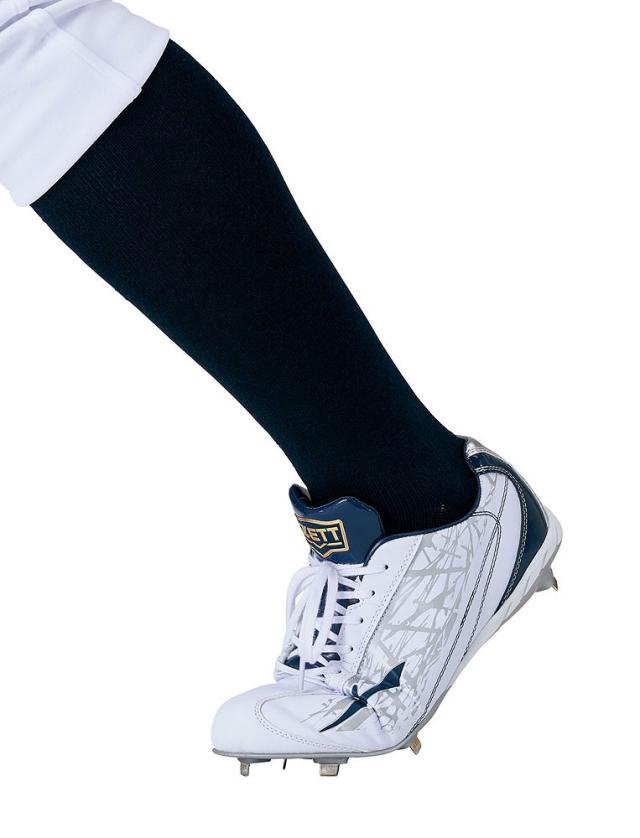 ゼット 埋込みスパイク グランドジャックCR（ホワイト×ネイビー・サイズ：24.5cm） ZETT Z-BSR2295-1129-24.5返品種別A