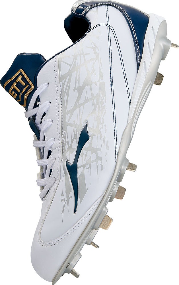 ゼット 埋込みスパイク グランドジャックCR（ホワイト×ネイビー・サイズ：24.5cm） ZETT Z-BSR2295-1129-24.5返品種別A