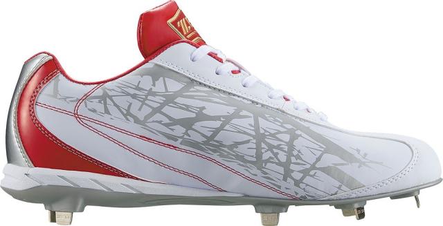 ゼット Z-BSR2295-1164-23.5 埋込みスパイク グランドジャックCR（ホワイト×レッド・サイズ：23.5cm）ZETT[ZBSR22951164235] 返品種別A