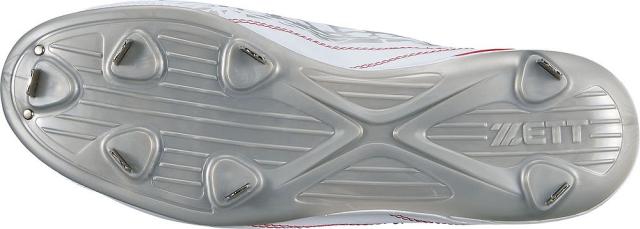 ゼット Z-BSR2295-1164-28.5 埋込みスパイク グランドジャックCR（ホワイト×レッド・サイズ：28.5cm）ZETT[ZBSR22951164285] 返品種別A