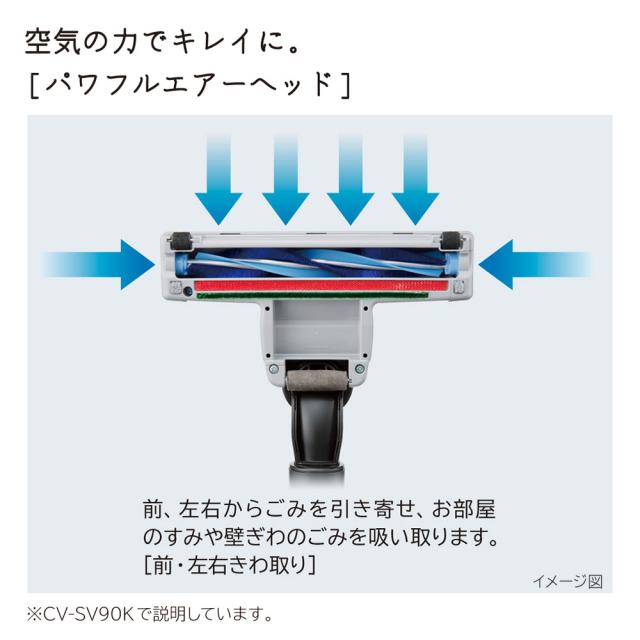 日立 CV-SV90K-W サイクロン式クリーナー コード式 タービンブラシ ホワイト【掃除機】HITACHI　パワかるサイクロン[CVSV90KW] 返品種別A_2