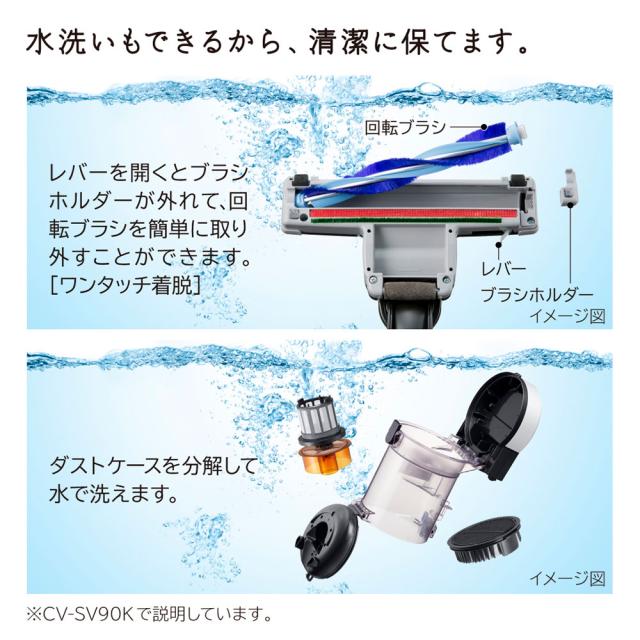 日立 CV-SV90K-W サイクロン式クリーナー コード式 タービンブラシ ホワイト【掃除機】HITACHI　パワかるサイクロン[CVSV90KW] 返品種別A_5