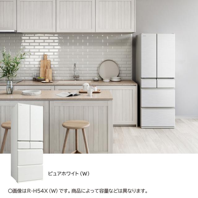 日立 R-H54X-W 540L 6ドア冷蔵庫（ピュアホワイト）HITACHI[RH54XW