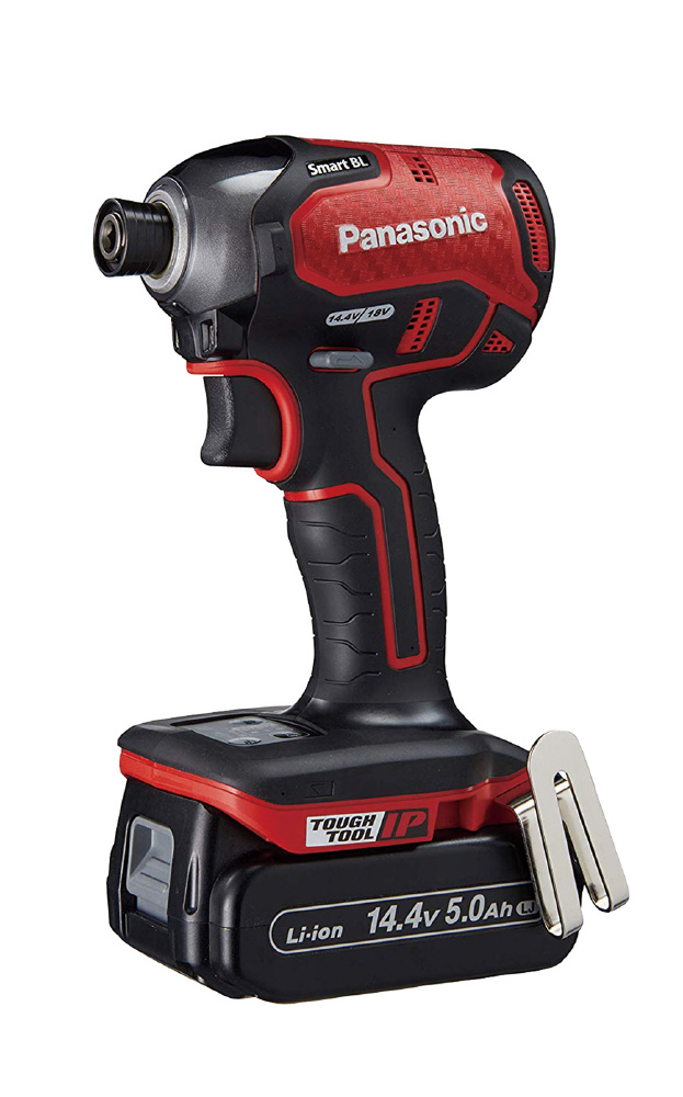 DC14.4V/5.0Ah インパクトドライバー 赤/充電式 EA813PA-5 (65-2226-68) エスコ ESCO DC14.4V⁄5.0Ah インパクトドライバー(赤⁄充電式