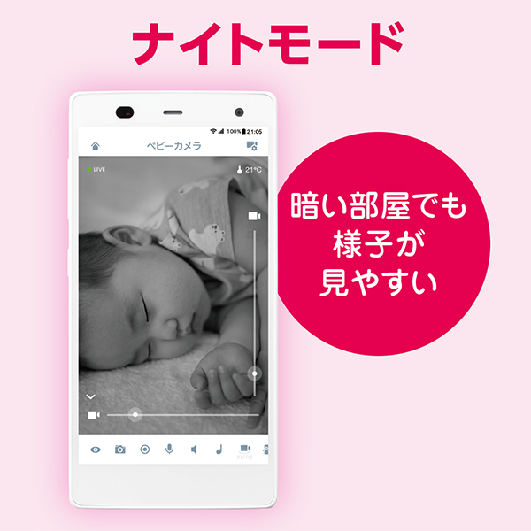 パナソニック KX-HBC200-W ベビーモニター（ホワイト）Panasonic[KXHBC200W] 返品種別A_5