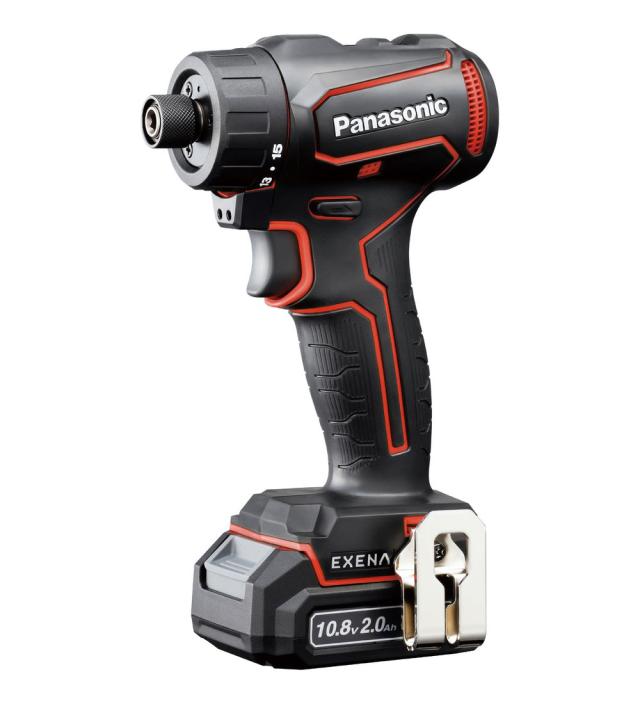 パナソニック EZ1D32F10D-R 充電ドリルドライバー(ビットタイプ) 10.8V 2Ah電池セット (赤)EXENA(エグゼナ)[EZ1D32F10DR] 返品種別B