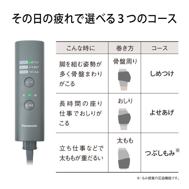 パナソニック EW-RA170-H エアーマッサージャー（ライトグレー）Panasonic 骨盤おしりリフレ[EWRA170H] 返品種別A_9