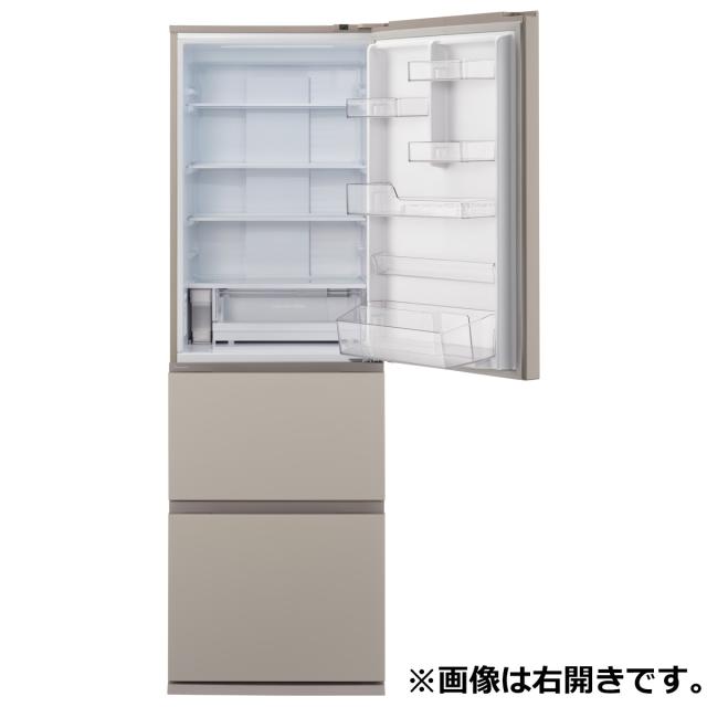 パナソニック NR-C37ES2L-C 365L 3ドア冷蔵庫（マットベージュ）【左