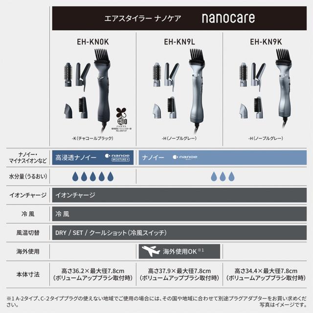 パナソニック EH-KN9L-H マルチスタイラー(ノーブルグレー)Panasonic エアスタイラー nanocare（ナノケア）[EHKN9LH] 返品種別A_12
