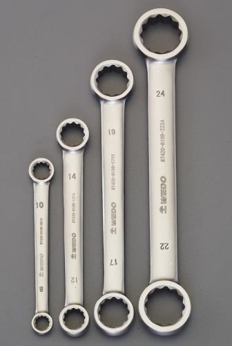 Wedo Tools EA616BS-100 8-24mm 両口メガネレンチ(ステンレス製) 4本組ウェド[EA616BS100] 返品種別B