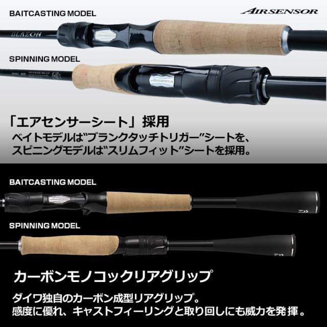 ダイワ 21 ブレイゾン C610M 6.10ft 1ピース(グリップジョイント) ベイト DAIWA BLAZON バスロッド 21ブレイゾン C610M返品種別A
