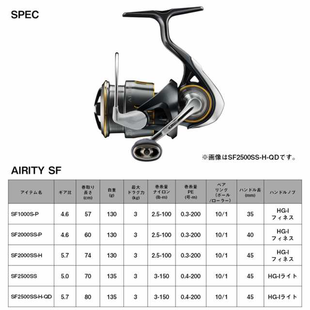 ダイワ 23 エアリティ SF2500SS-H-QD 23 エアリティ SF2500SS-H-QDDAIWA 23AIRTY スーパーフィネス[00061125ダイワ] 返品種別A