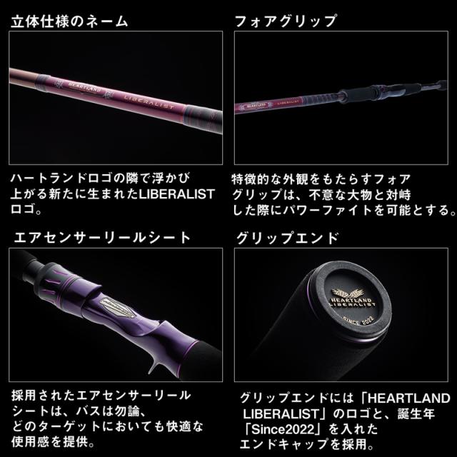 ダイワ 22 ハートランド リベラリスト 763MLRSS-24 7.6ft 3ピース スピニング  22 ハートランド リベラリスト 763MLRSS-24返品種別A