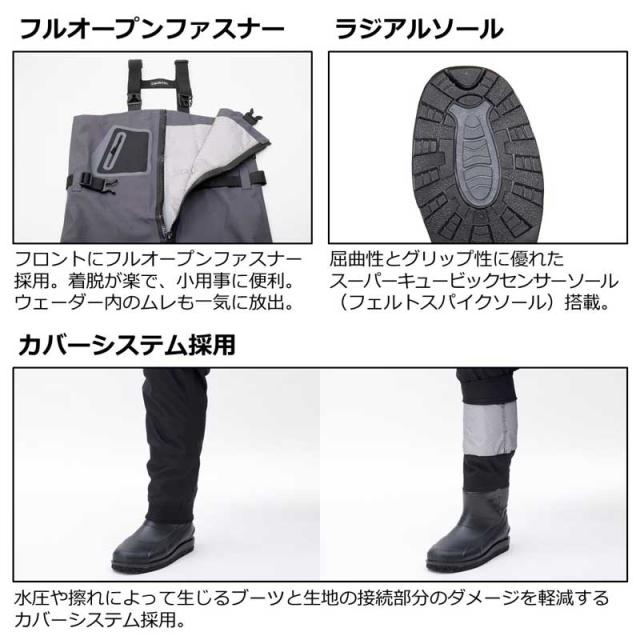 ダイワ ダイワ タイトフィットソルトブレスジップウェーダー RW-4352B-T Sサイズ(24.0〜24.5cm) RW-4352B-T S返品種別A