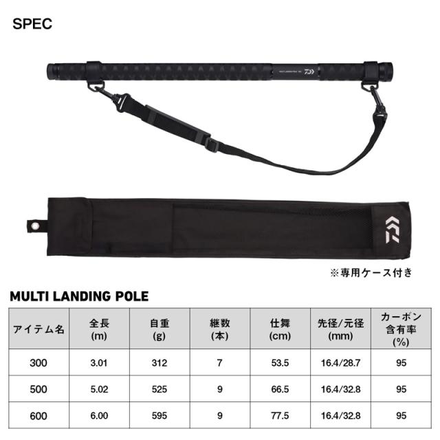ダイワ マルチランディングポール 600 6.0m DAIWA ランディングシャフト タモの柄 マルチランディングポール600返品種別A