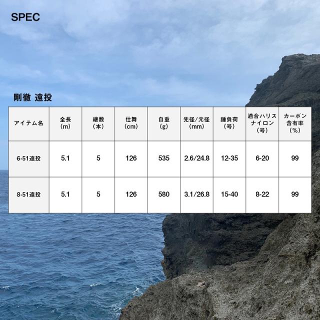 ダイワ 24ゴウテツ8-51エントウ 24 剛徹 8-51遠投・KDAIWA GOTETSU ENTO[